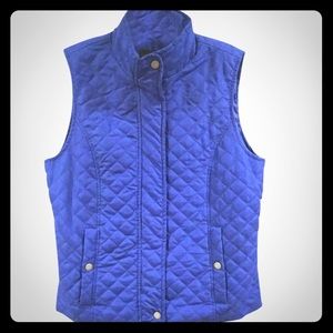 Nine West quilted blue vest.